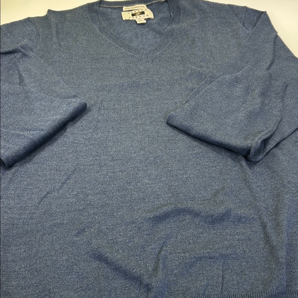 Joseph Abboud Heather Blue V-Neck Sweater - Picture 10 of 16